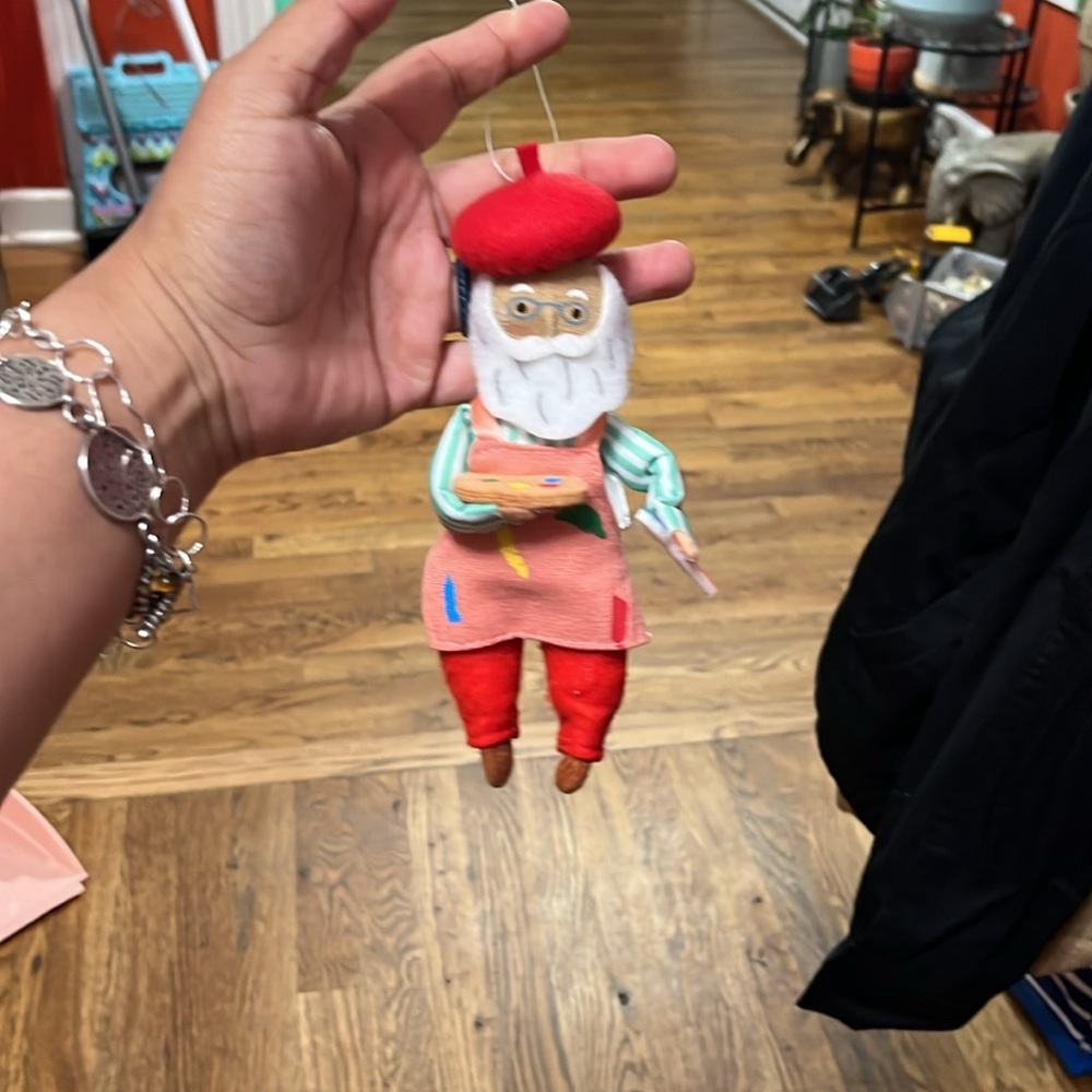Annalee Santa Claus train large vintage painting painter 6.5” ornament - Picture 5 of 5